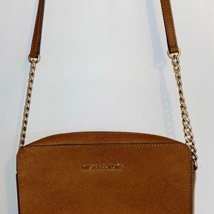 Michael Kors tan cross body bag